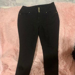 Silver Crush Black Jeans Sz: 15/16